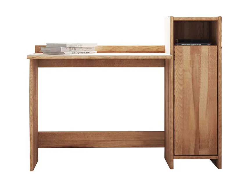 Schreibtisch aus Kernbuche Massivholz mit Tür