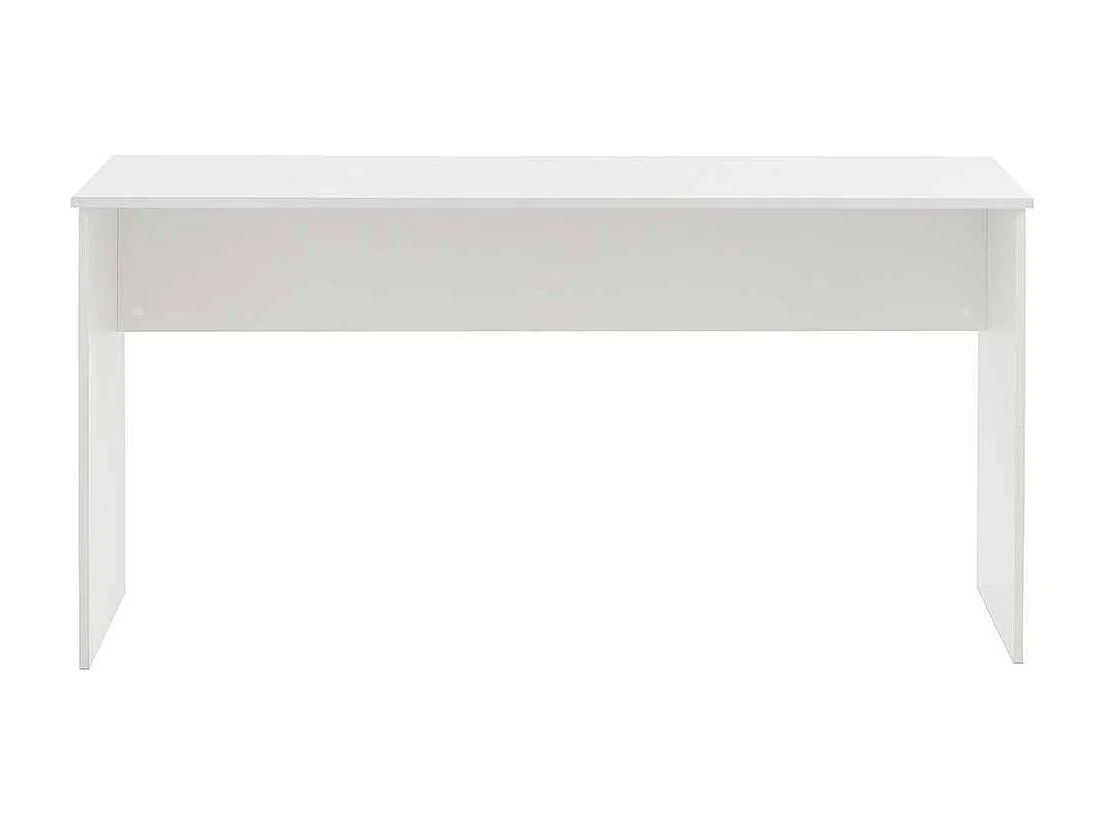 Bürotisch weiß modern mit Wangen Gestell Knieraumblende