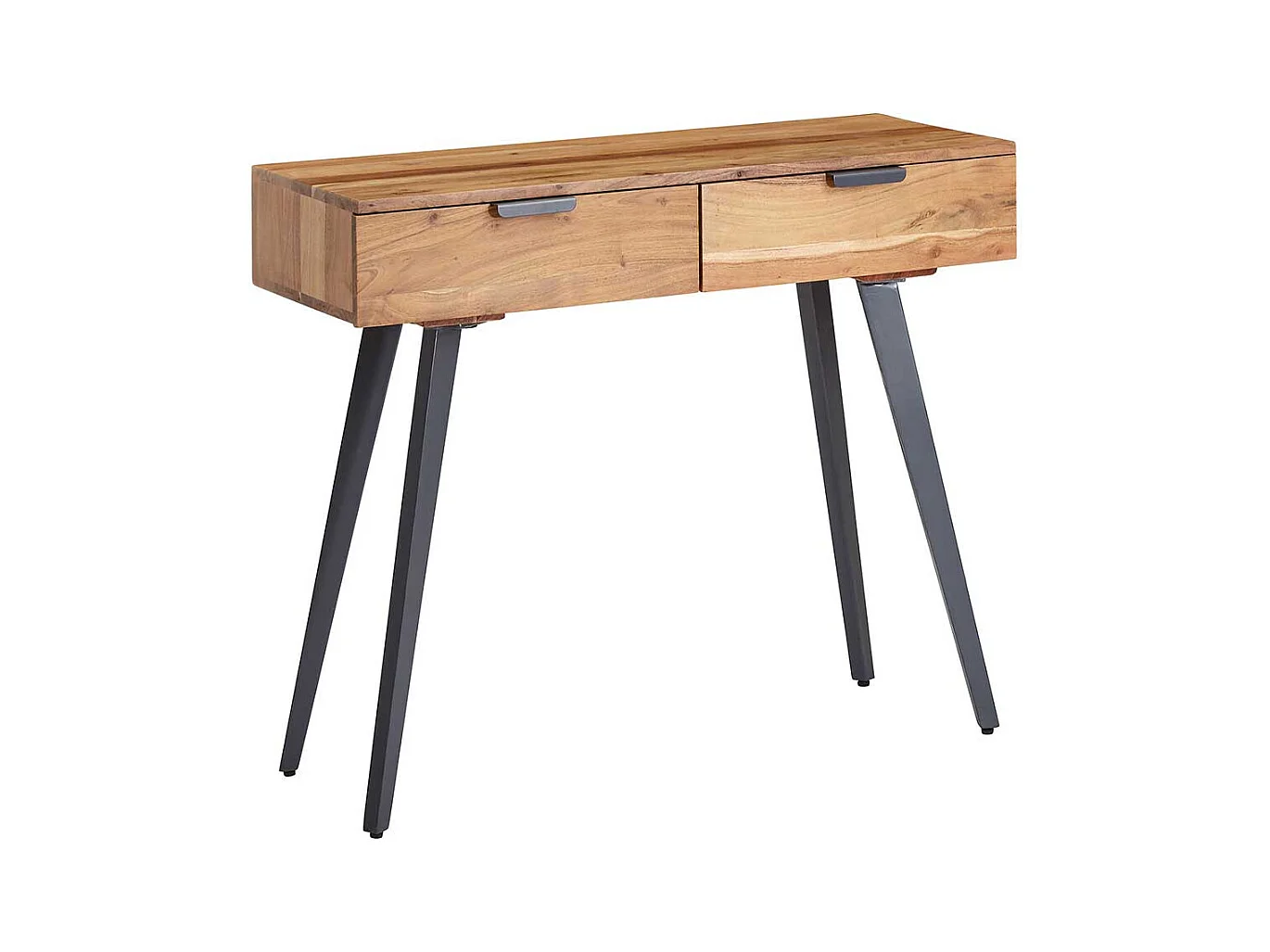 Konsolentisch mit Schubladen aus Akazie Massivholz Metall