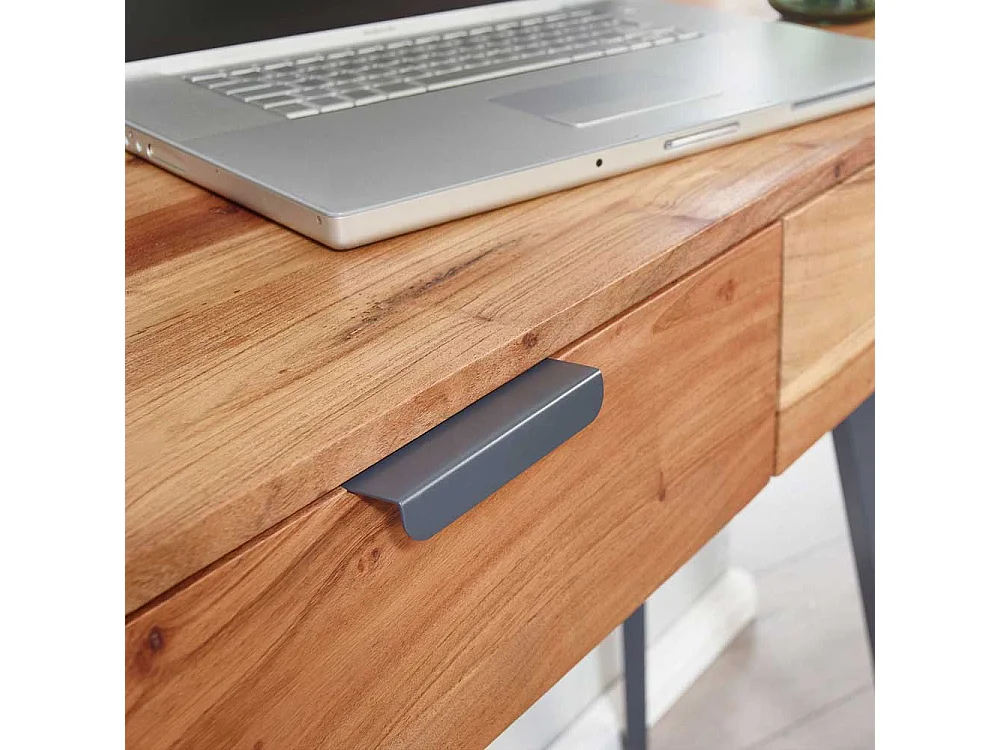 Konsolentisch mit Schubladen aus Akazie Massivholz Metall