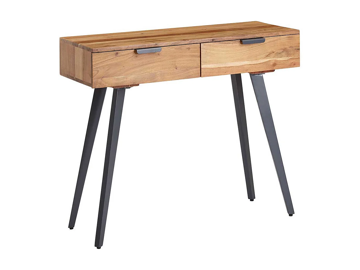 Konsolentisch mit Schubladen aus Akazie Massivholz Metall