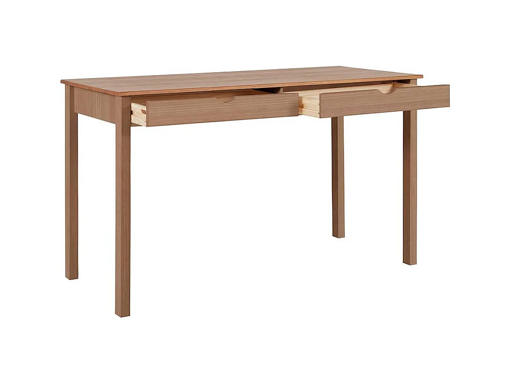 Laptop Schreibtisch aus Kiefer Massivholz gebeizt und geölt 80 cm hoch