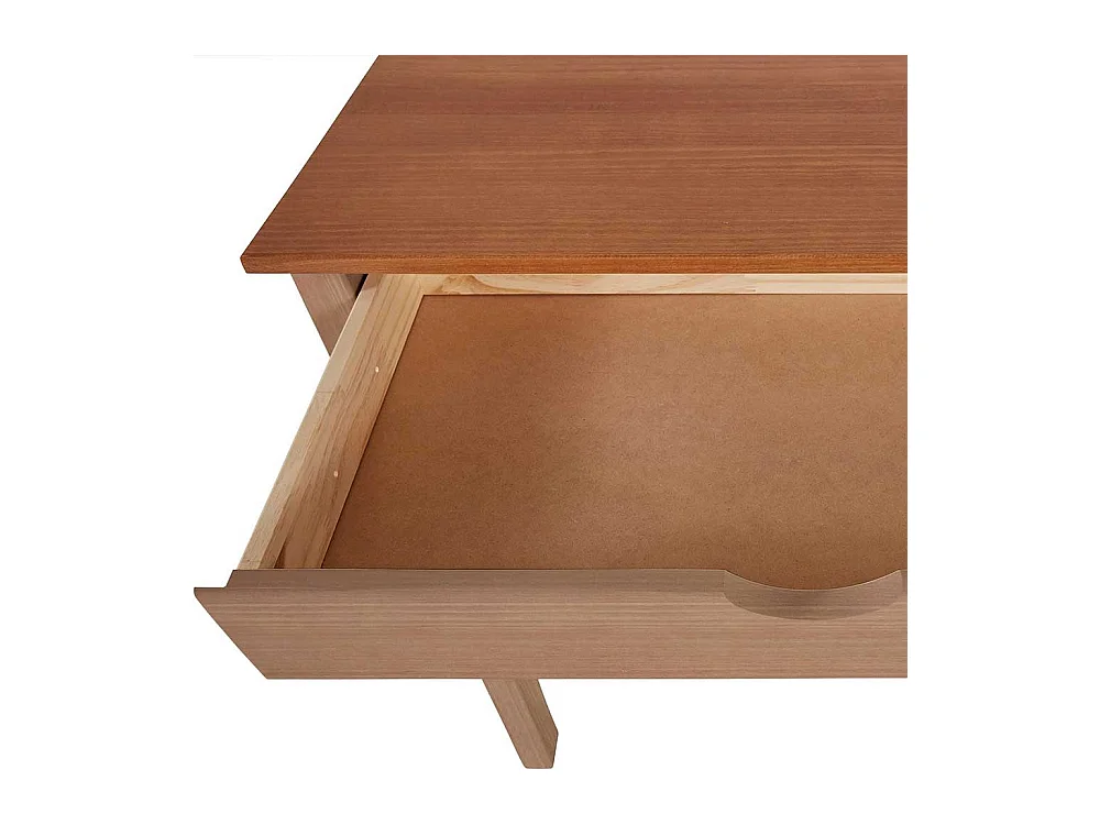 Laptop Schreibtisch aus Kiefer Massivholz gebeizt und geölt 80 cm hoch