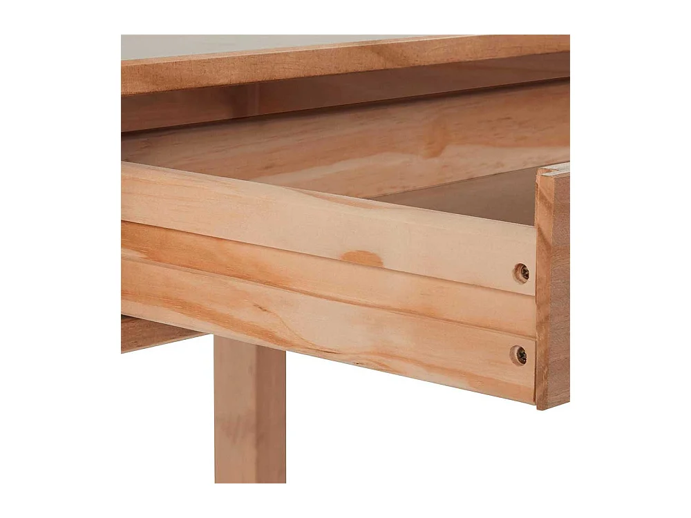 Laptop Schreibtisch aus Kiefer Massivholz gebeizt und geölt 80 cm hoch