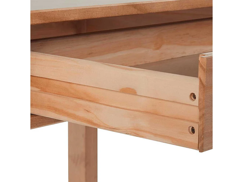 Laptop Schreibtisch aus Kiefer Massivholz gebeizt und geölt 80 cm hoch