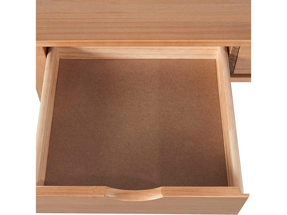 Laptop Schreibtisch aus Kiefer Massivholz gebeizt und geölt 80 cm hoch