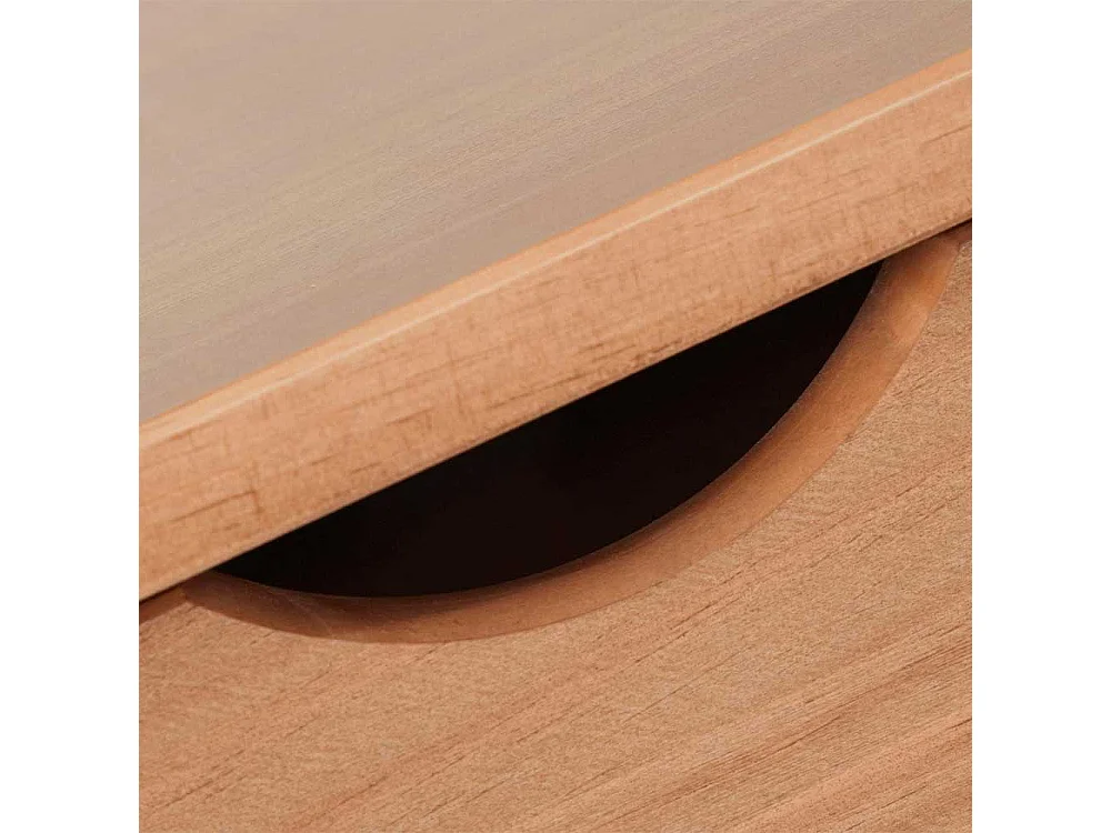 Laptop Schreibtisch aus Kiefer Massivholz gebeizt und geölt 80 cm hoch