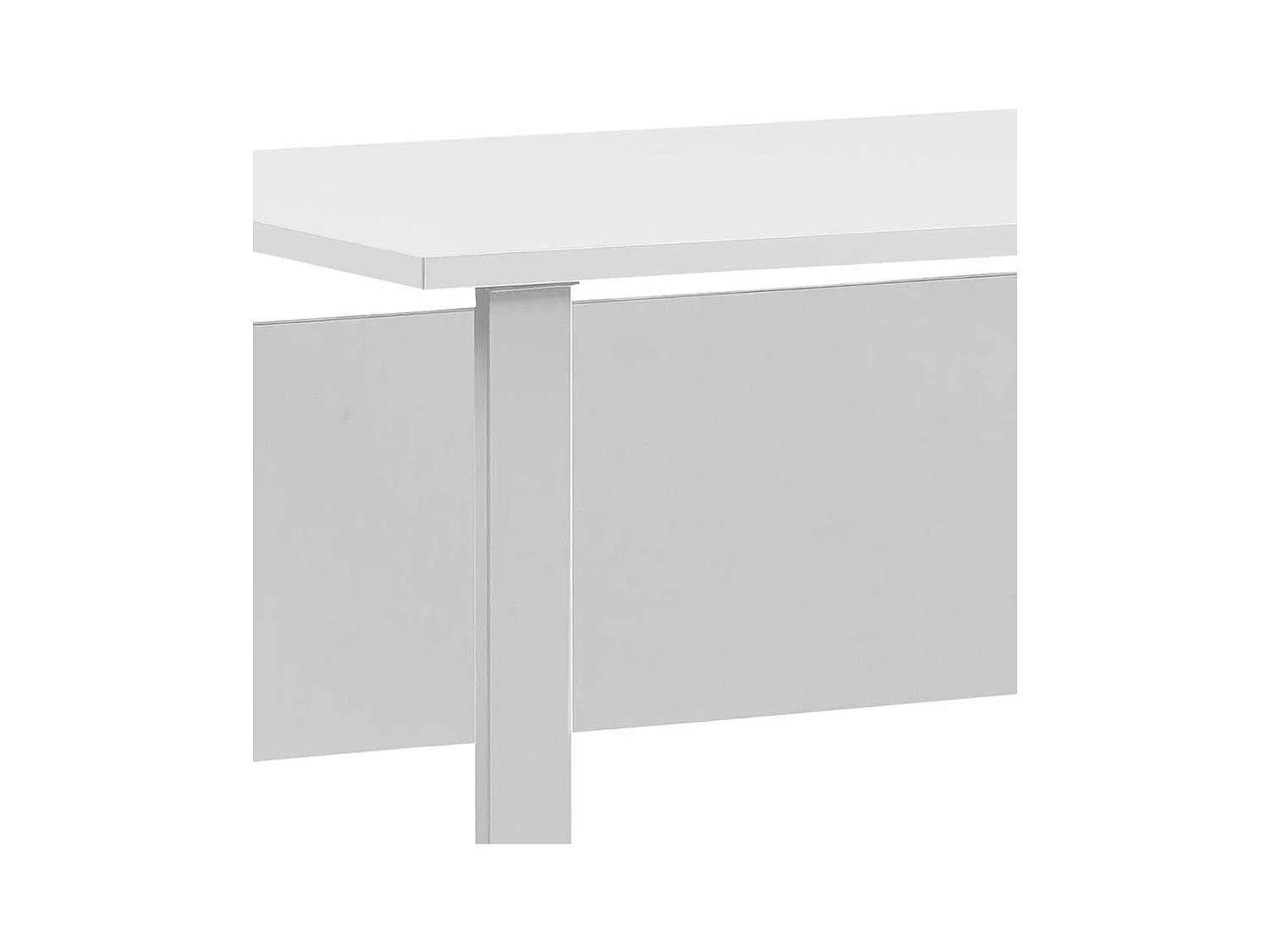 Home Office Tisch in Lichtgrau Metall Bügelgestell