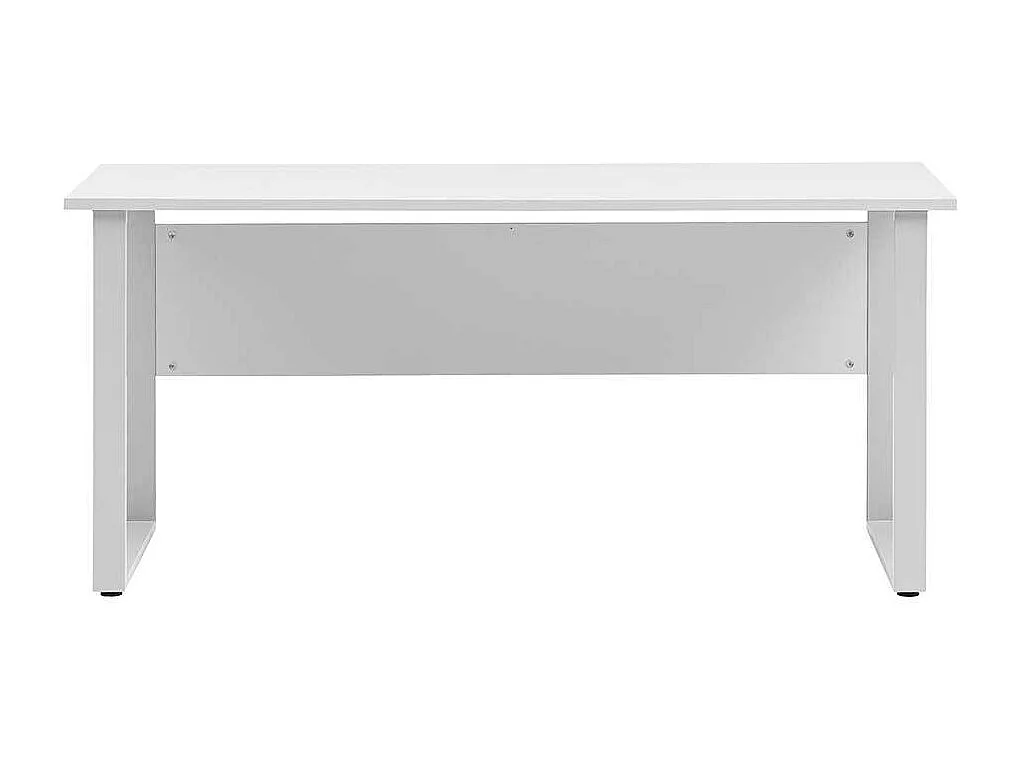 Home Office Tisch in Lichtgrau Metall Bügelgestell