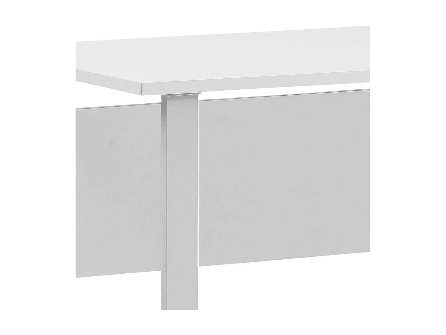 Home Office Tisch in Lichtgrau Metall Bügelgestell