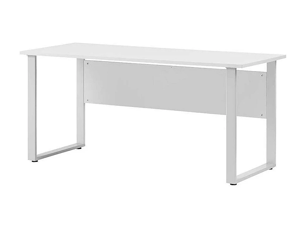 Home Office Tisch in Lichtgrau Metall Bügelgestell