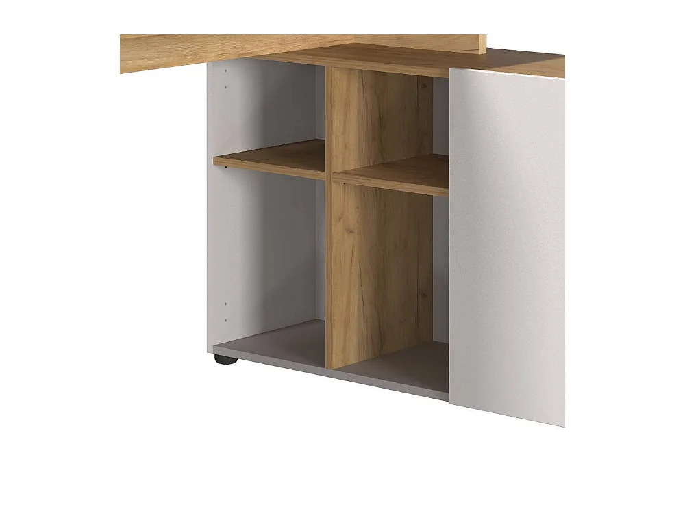 Schreibtisch Bürotisch mit Tür in Winkelform