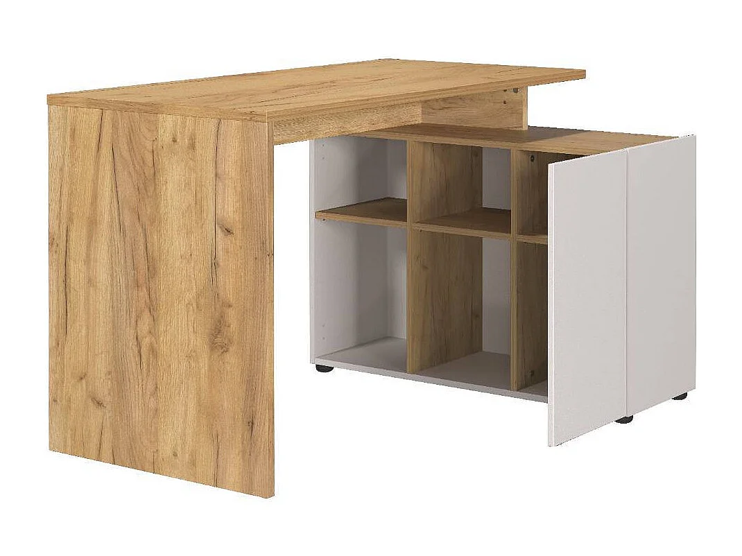 Schreibtisch Bürotisch mit Tür in Winkelform