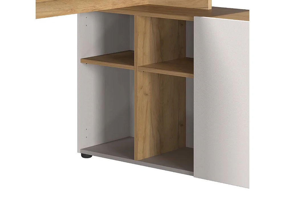 Schreibtisch Bürotisch mit Tür in Winkelform