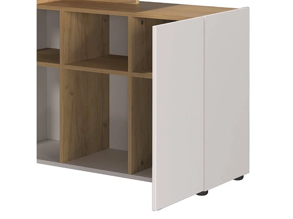 Schreibtisch Bürotisch mit Tür in Winkelform