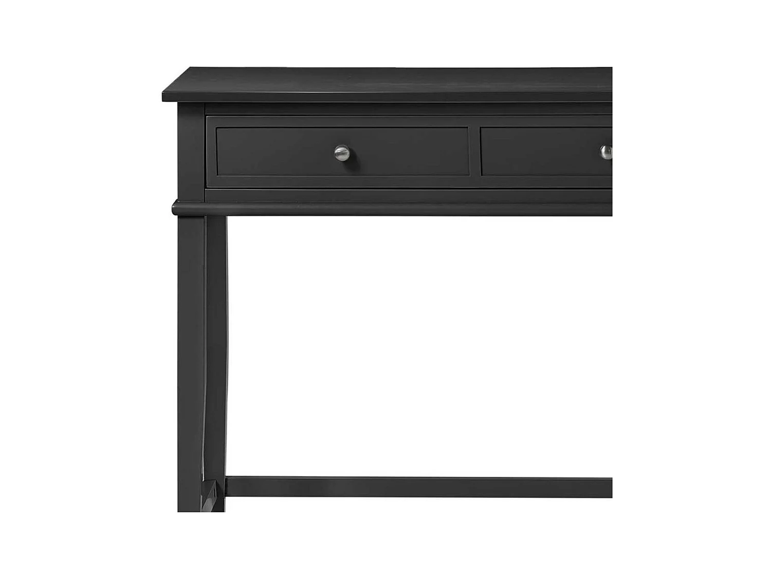 Schwarzer Home Office Tisch im Landhausstil einer Schublade