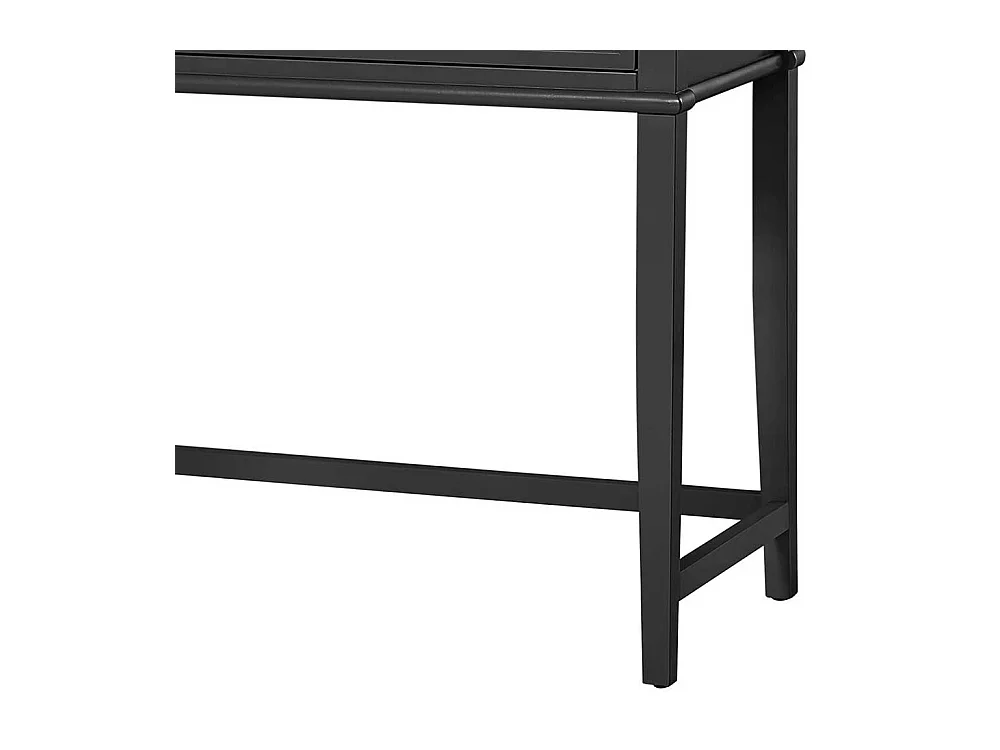 Schwarzer Home Office Tisch im Landhausstil einer Schublade