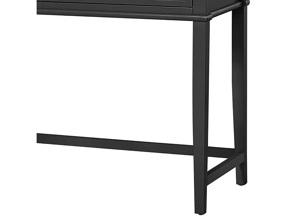 Schwarzer Home Office Tisch im Landhausstil einer Schublade