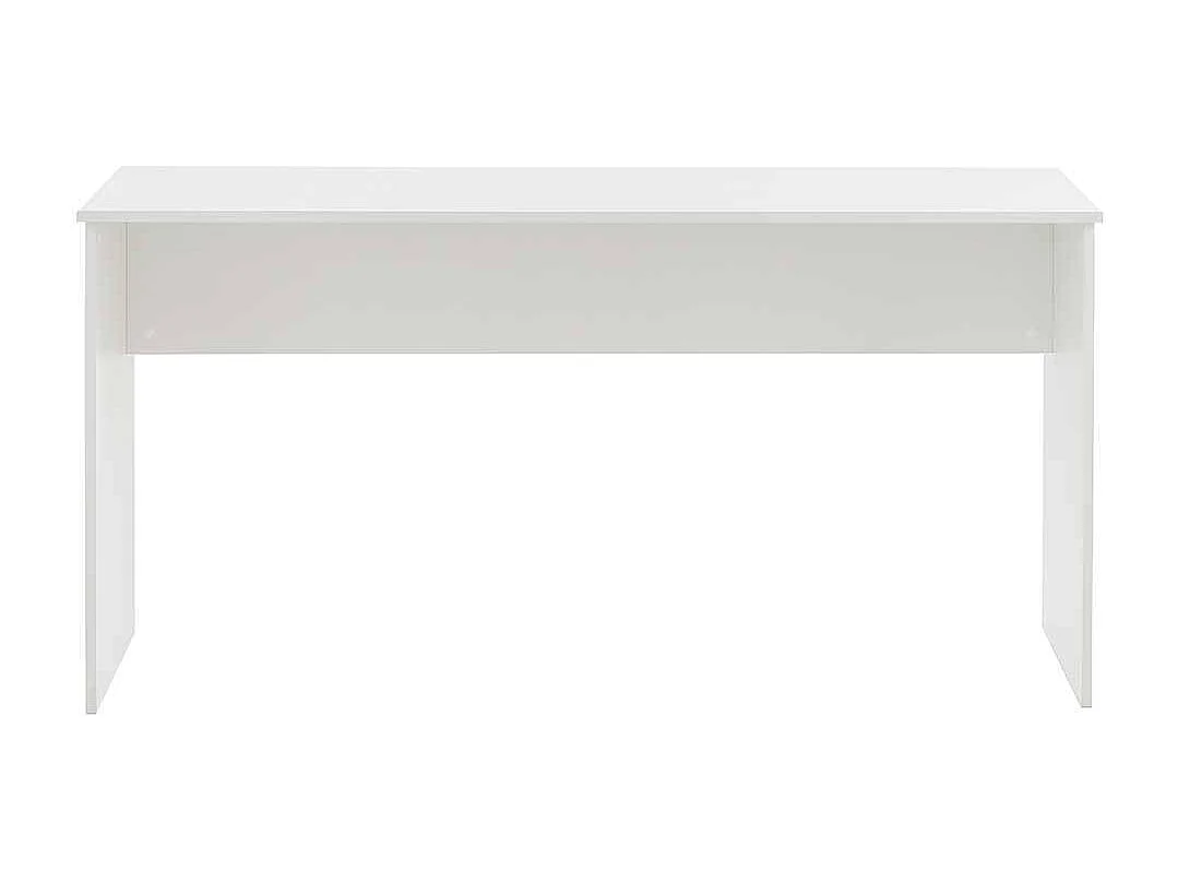 Schlichter Schreibtisch in Weiß melaminbeschichtet Made in Germany