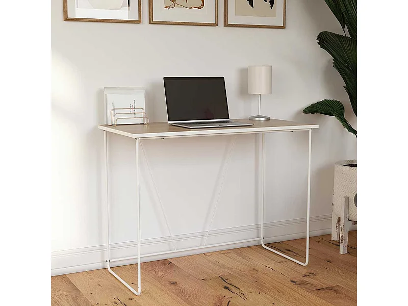 Skandi Design Schreibtisch mit Bügelgestell Metall