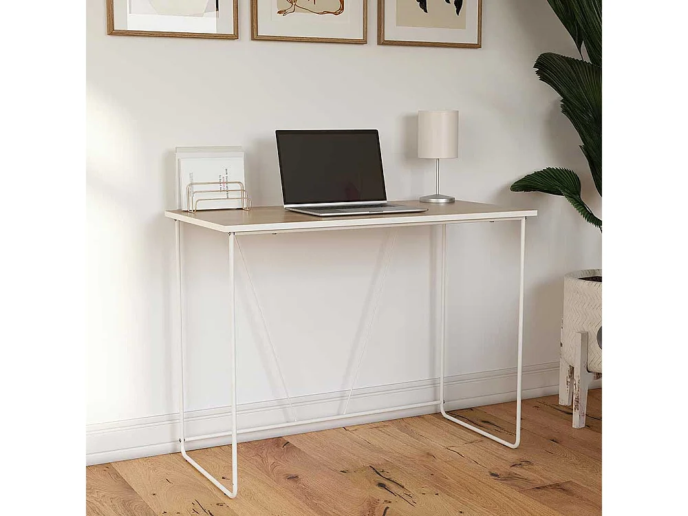 Skandi Design Schreibtisch mit Bügelgestell Metall