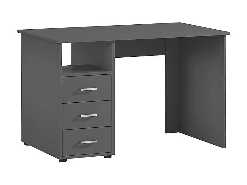 Schreibtisch Computertisch in Anthrazit mit Metallauszug