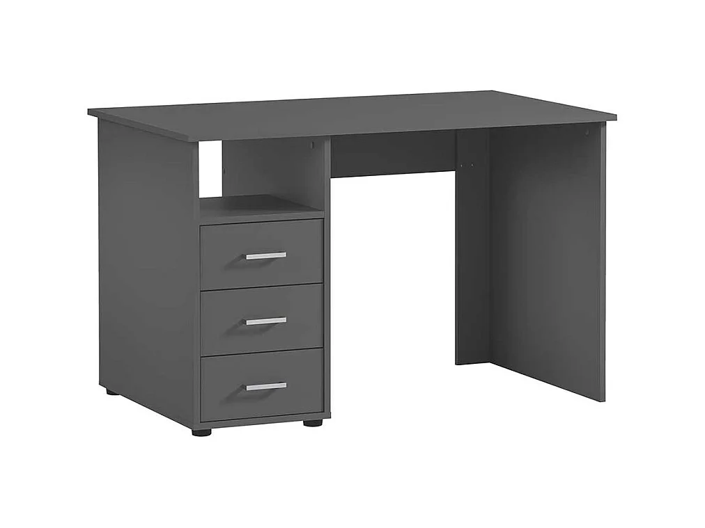 Schreibtisch Computertisch in Anthrazit mit Metallauszug