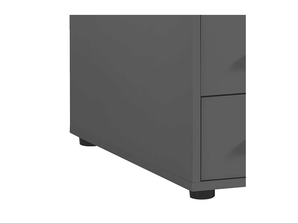 Schreibtisch Computertisch in Anthrazit mit Metallauszug