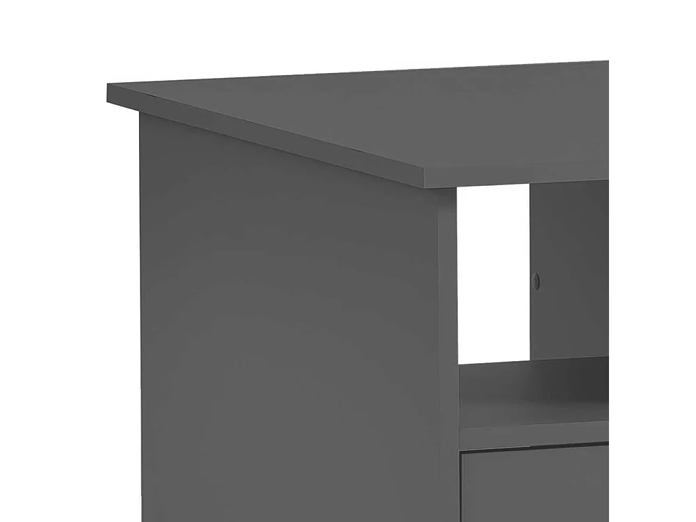 Schreibtisch Computertisch in Anthrazit mit Metallauszug