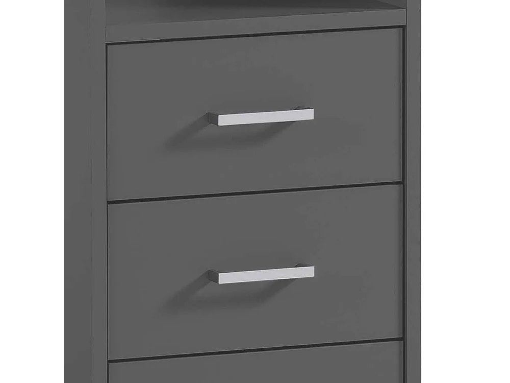 Schreibtisch Computertisch in Anthrazit mit Metallauszug