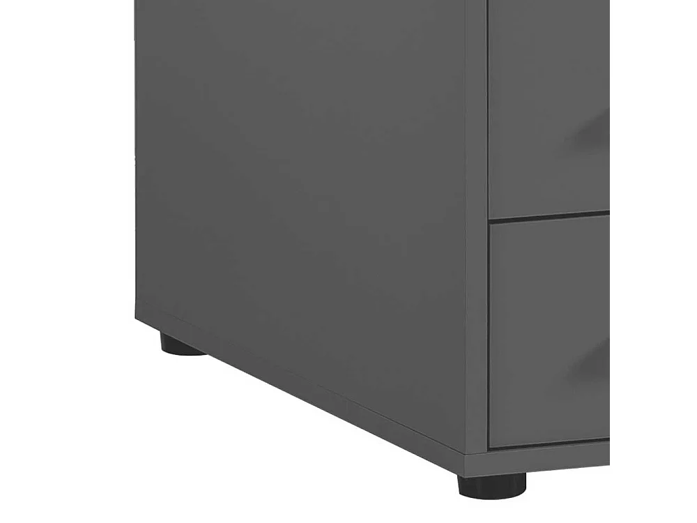 Schreibtisch Computertisch in Anthrazit mit Metallauszug