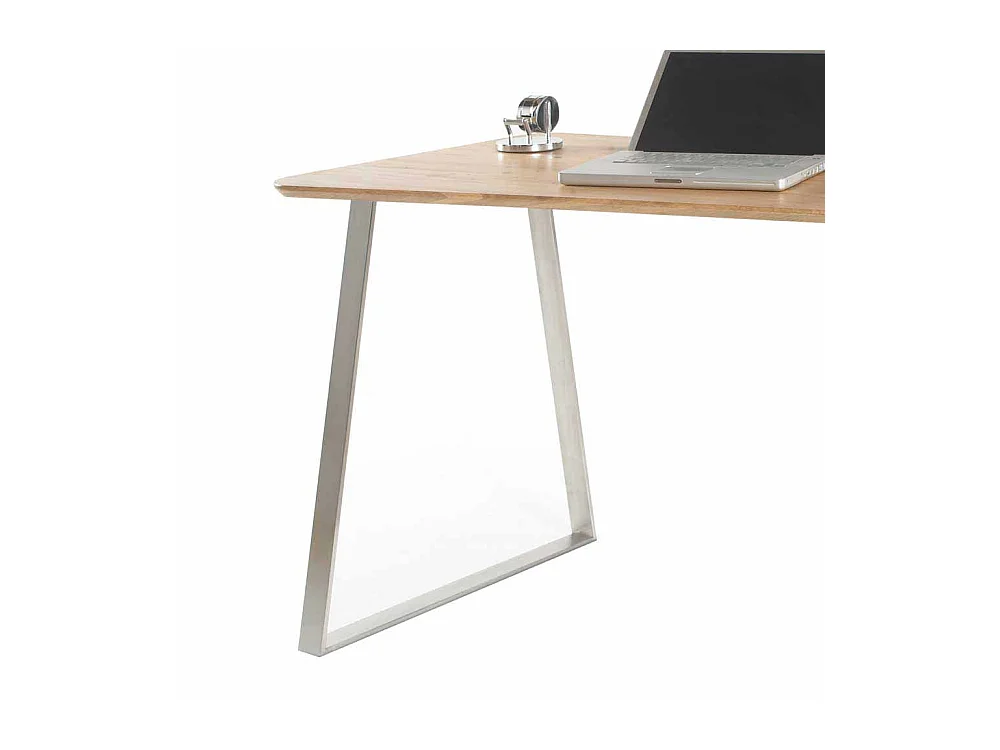 Computer Schreibtisch aus Eiche geölt abgerundet