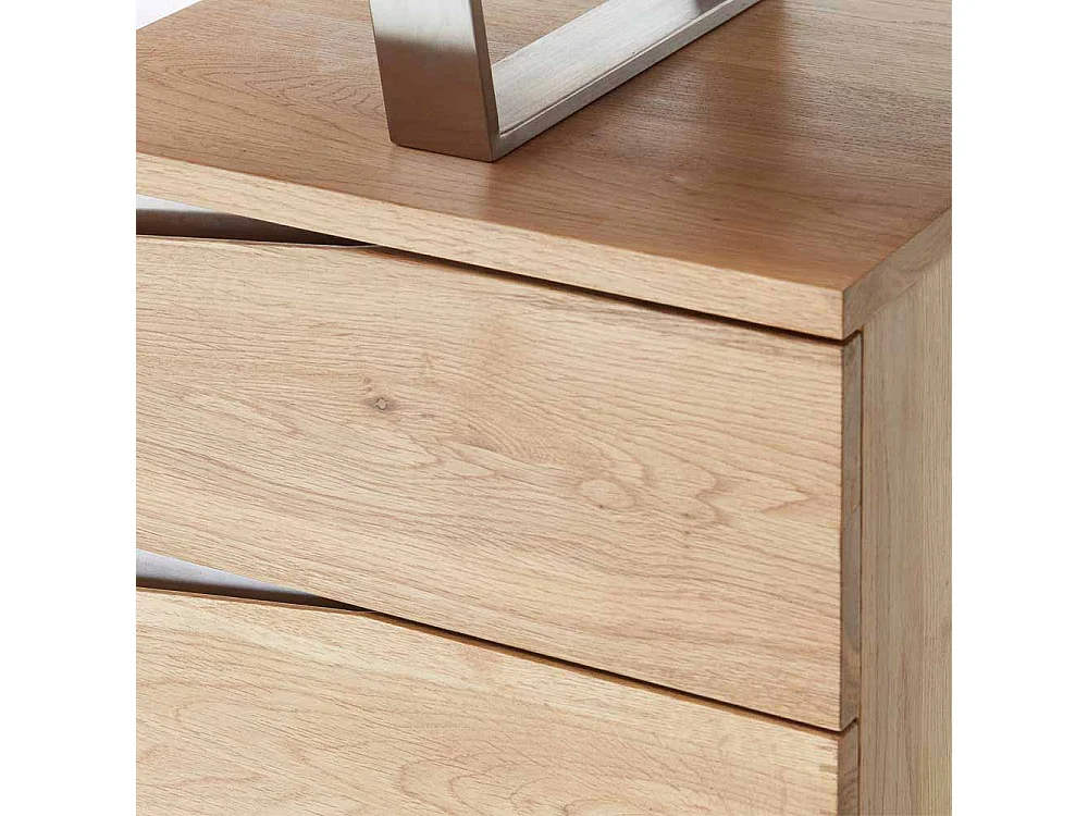 Computer Schreibtisch aus Eiche geölt abgerundet