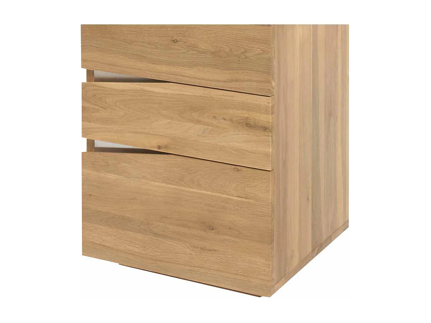 Computer Schreibtisch aus Eiche geölt abgerundet