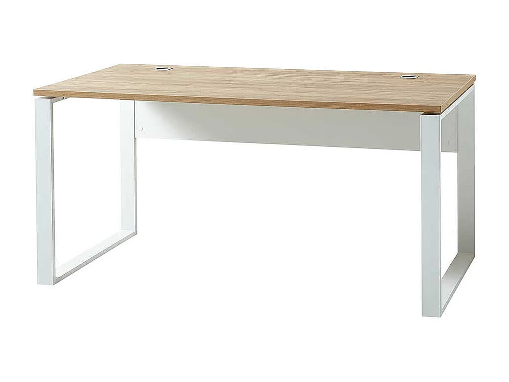 Büroschreibtisch in Weiß und Wildeiche Dekor Made in Germany