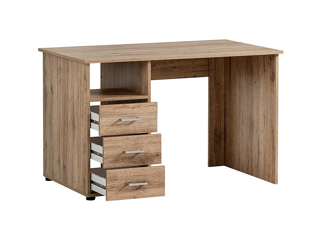 Schreibtisch Bürotisch mit Holzwerkstoff Oberfläche und Metallgriffen