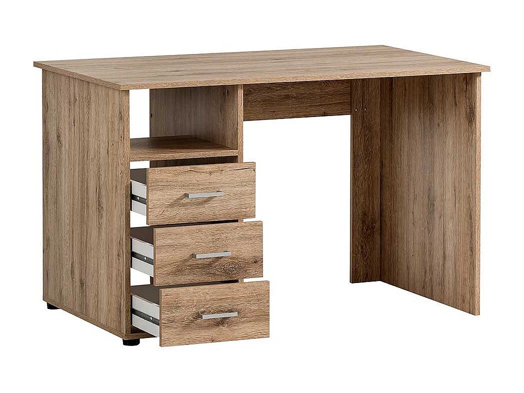 Schreibtisch Bürotisch mit Holzwerkstoff Oberfläche und Metallgriffen