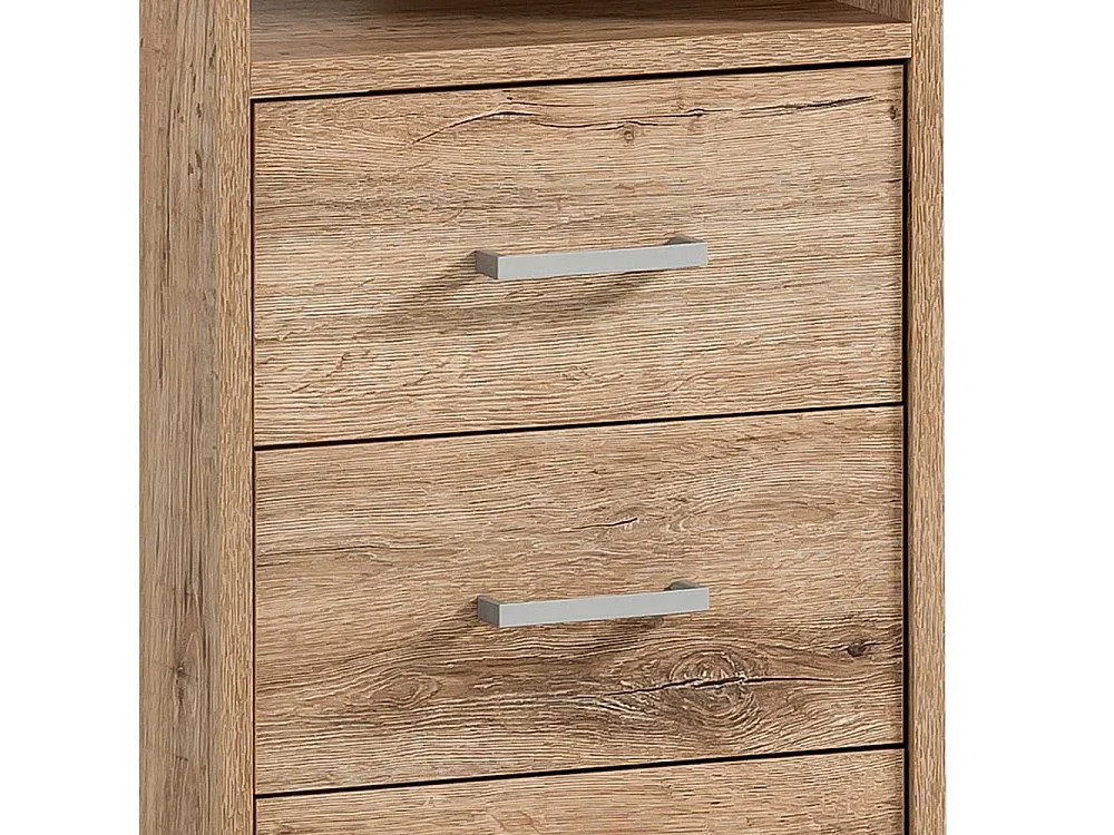 Schreibtisch Bürotisch mit Holzwerkstoff Oberfläche und Metallgriffen