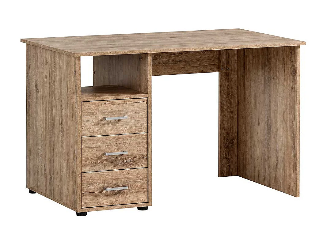 Schreibtisch Bürotisch mit Holzwerkstoff Oberfläche und Metallgriffen