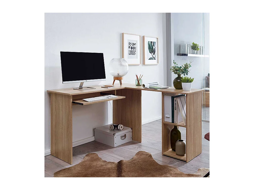 Eckbürotisch in Sonoma Eiche Holzoptik 120x140 cm