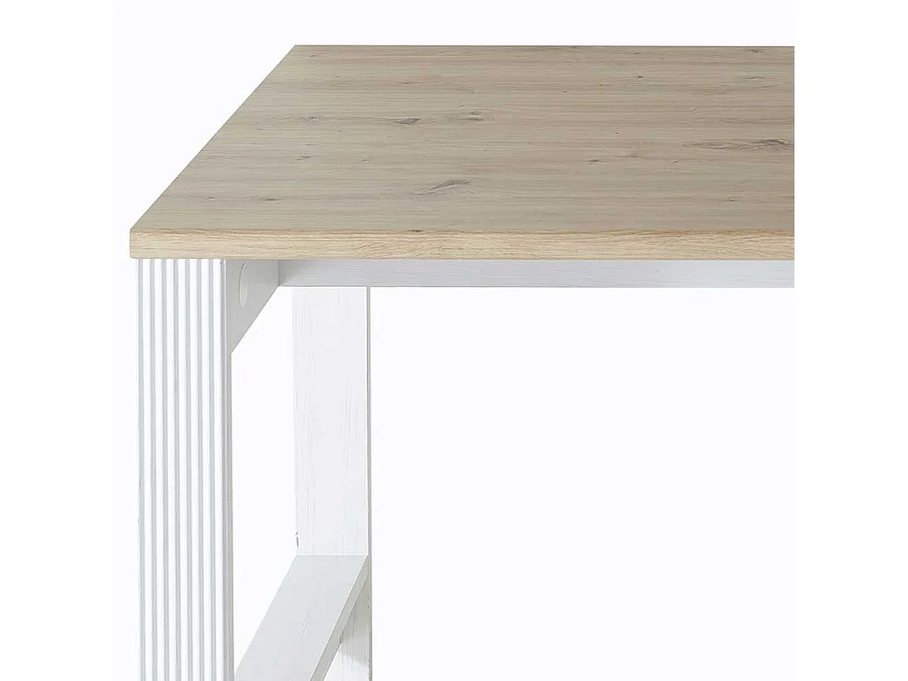 Landhaus Stil Bürotisch 160 cm breit Vierfußgestell