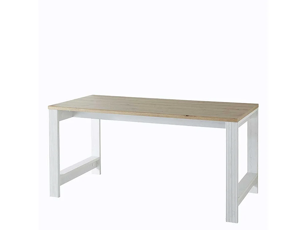 Landhaus Stil Bürotisch 160 cm breit Vierfußgestell