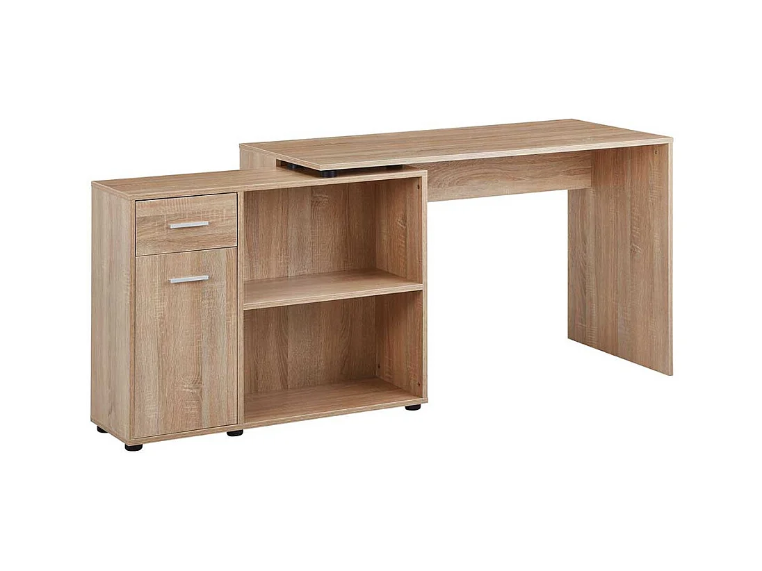 Büroschreibtisch in Sonoma Eiche Seitenregal