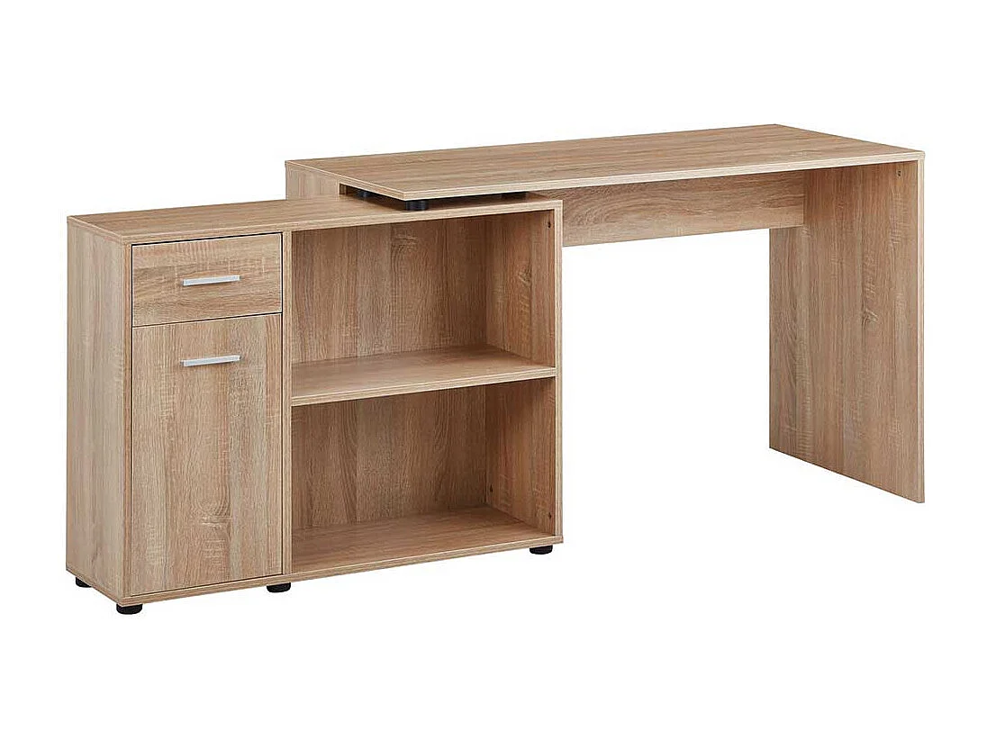 Büroschreibtisch in Sonoma Eiche Seitenregal