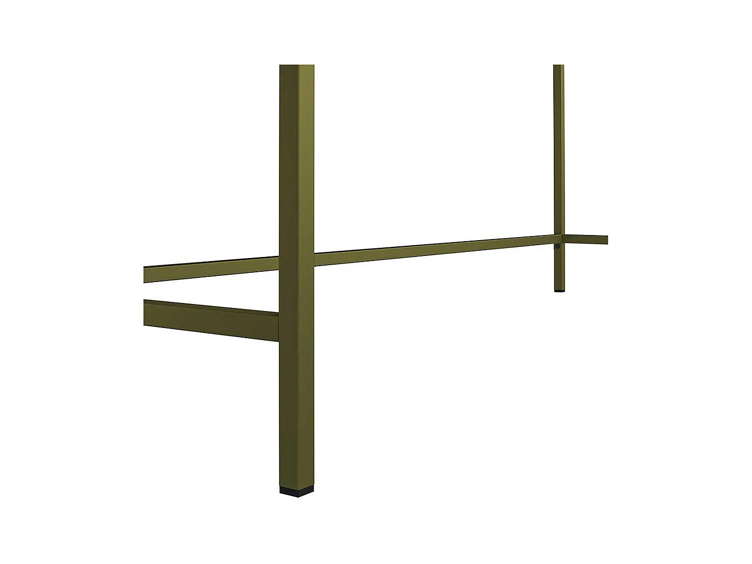 Metallgestell Schreibtisch in Walnussfarben und Oliv Industry und Loft Stil