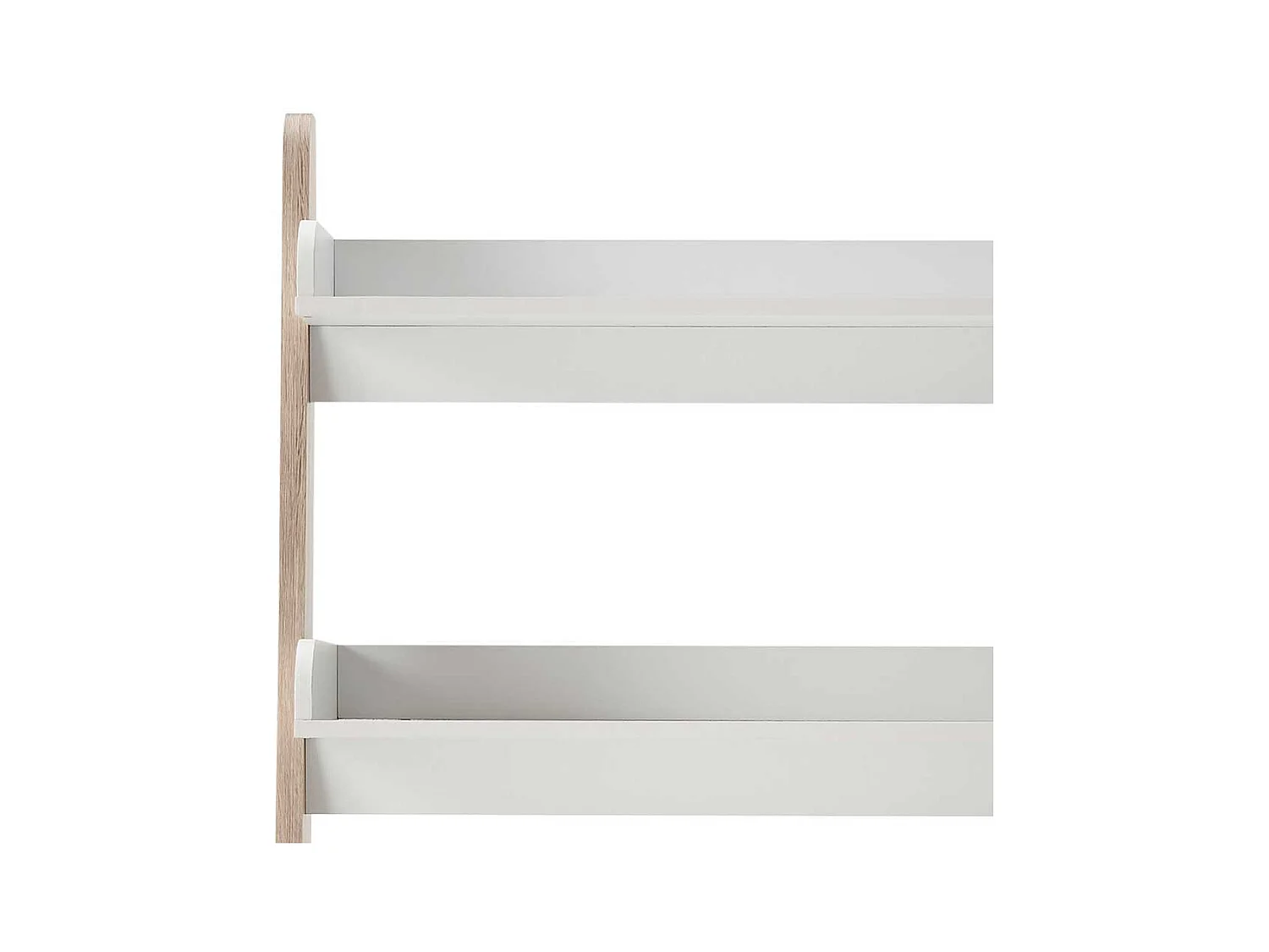 Skandi Schreibtisch in Weiß und Eiche San Remo Staufach