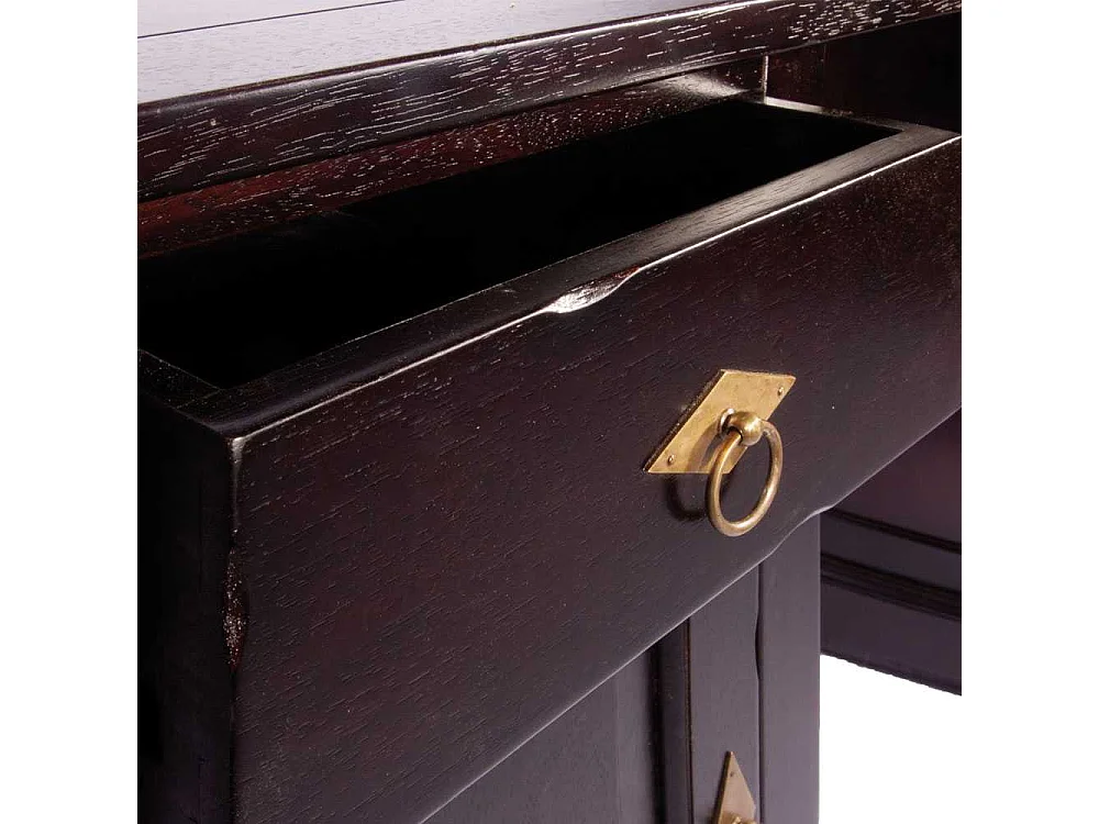 Computer-Schreibtisch aus Akazie Massivholz Kolonialstil