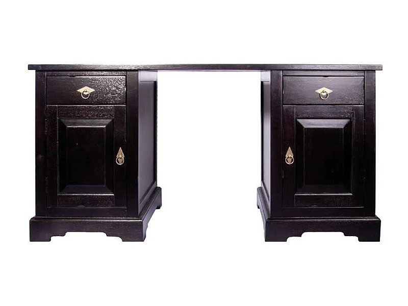 Computer-Schreibtisch aus Akazie Massivholz Kolonialstil