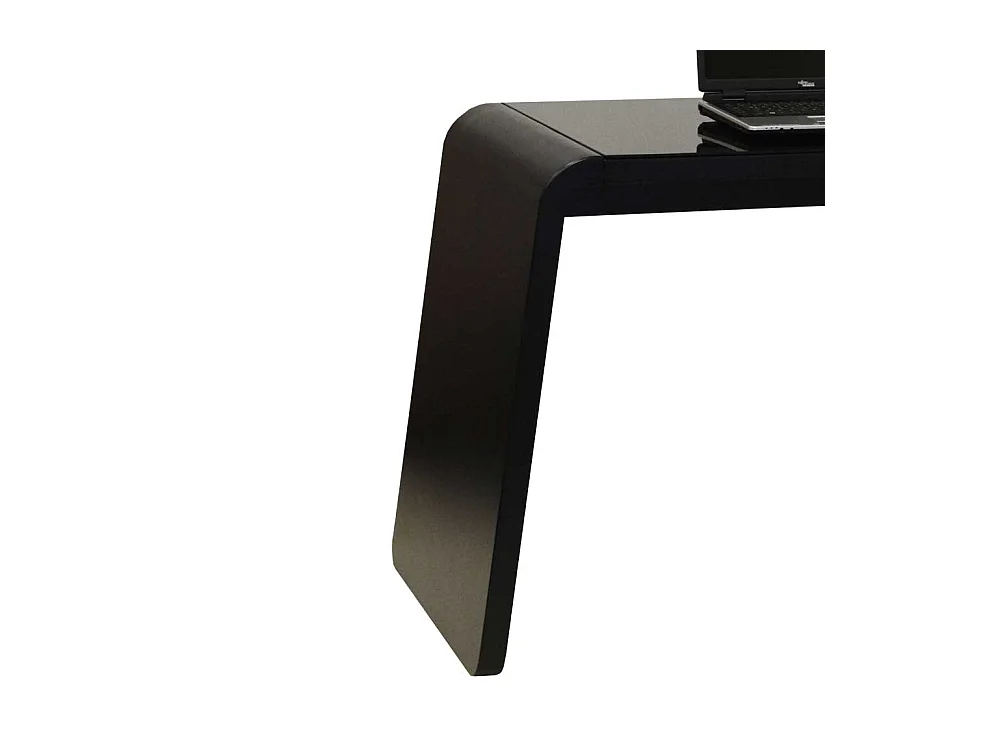 Eckschreibtisch in Schwarz mit Glas
