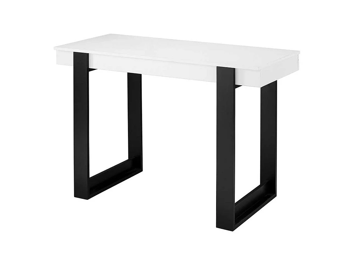 Moderner Design Schreibtisch 110 cm breit Bügelgestell